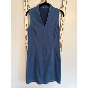 J. McLaughlin Ivana Denim Dress Size Small Cotton Spandex